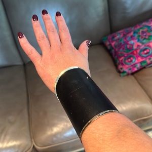 Leather statement cuff